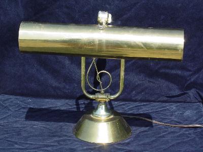 vintage brass adjustable desk or music room piano lamp