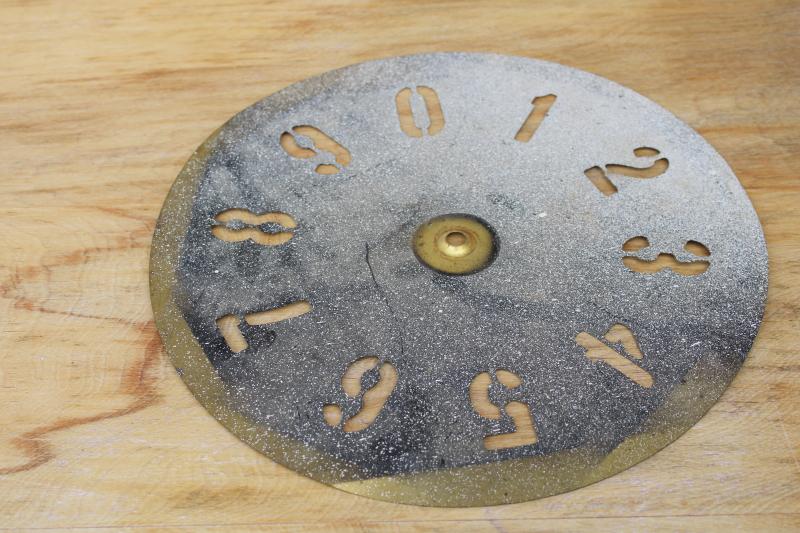 vintage brass wheel painting stencil for numbering crates, sign or clock numbers 1 5/8 tall