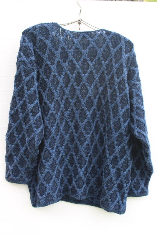 Blue cable knit sweater – Made in italy