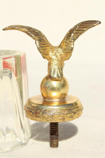 vintage cast metal eagles, Federal eagle finials or flag pole ornaments