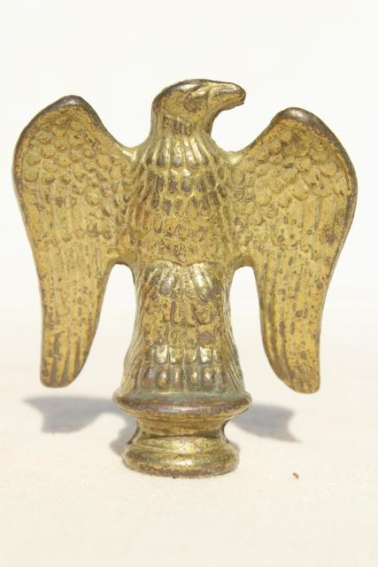 vintage cast metal eagles, Federal eagle finials or flag pole ornaments