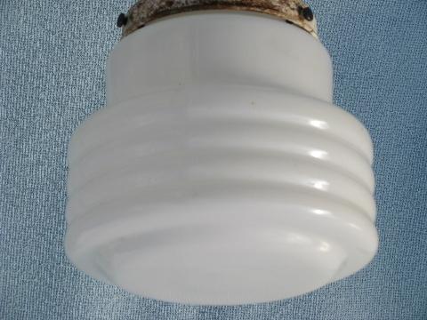 vintage ceiling light fixtures for bare electric bulbs & milk glass industrial shades