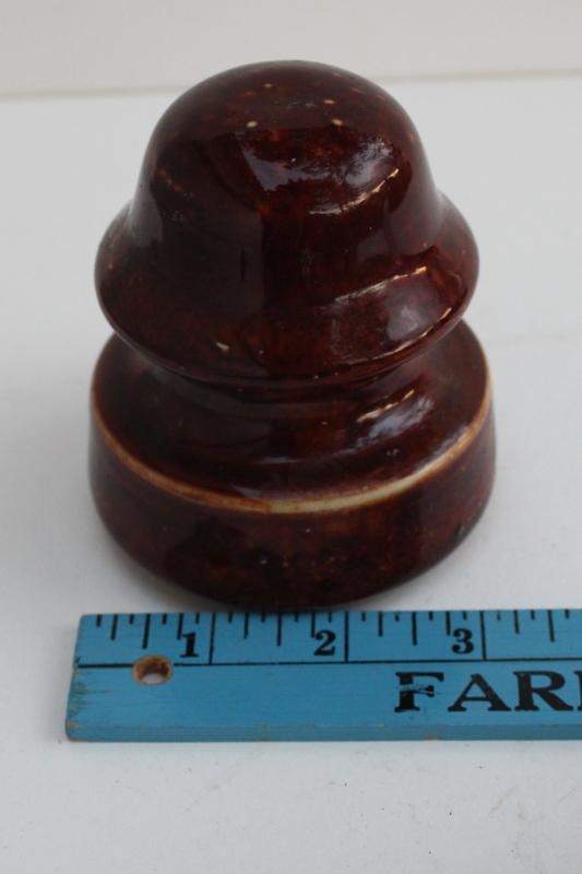 vintage ceramic insulator, junk style finial for fence post or garden art