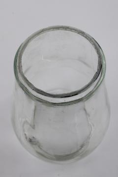 vintage clear glass lantern globe shade, barn find from Wisconsin farm