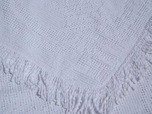 vintage cotton chenille bedspread lot,  tufted candlewick spreads etc.