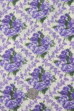 Vintage Mid Century Roses Floral Fruit Cotton Fabric~Blue Lavender Citrus Yellow Vintage Mid Century Roses Floral Fruit Cotton Fabric~Blue Lavender Citrus Yellow