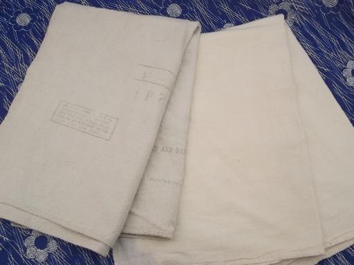 vintage cotton feed sack / flour sack kitchen dish towel lot, 50 towels!