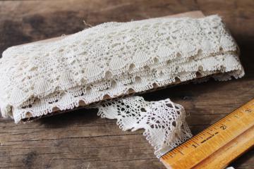 vintage cotton lace edging, heirloom sewing trim classic Victorian style