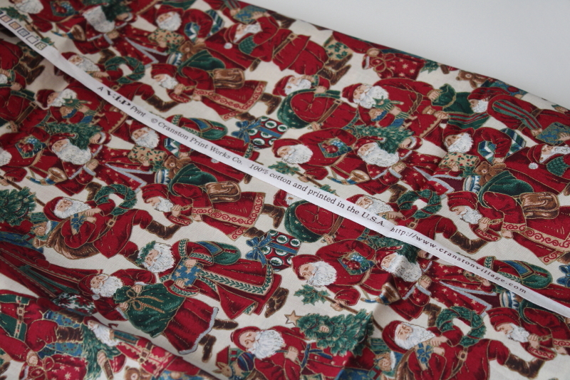 vintage cotton quilting fabric lot Christmas prints Kesslers, Daisy Kingdom, VIP label