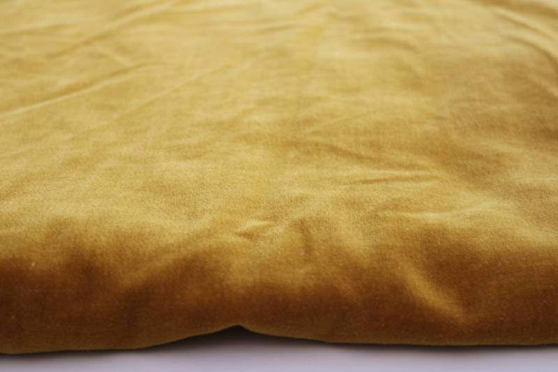 vintage cotton velveteen fabric in deep gold, 70s retro Victorian style!