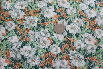 light green with leaves and small blue flowers Fabric Vintage by Peter Pan Fabrics