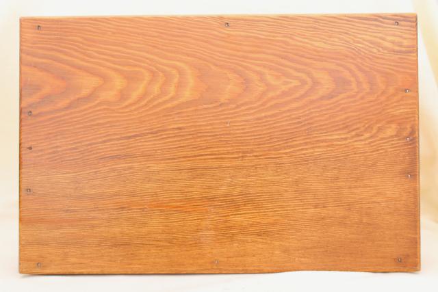 vintage country pine tray, colonial style table box or serving tray 