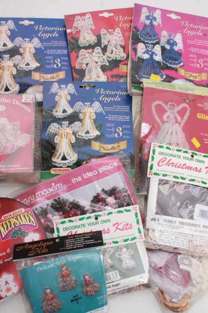 vintage craft kits for tons of beaded angel ornaments, Victorian Christmas angels etc.