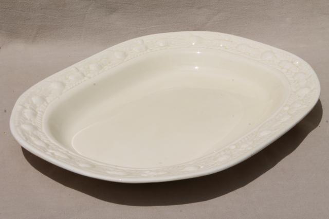 vintage creamware china platters w/ Della Robbia border, Adams - England Titian Ware