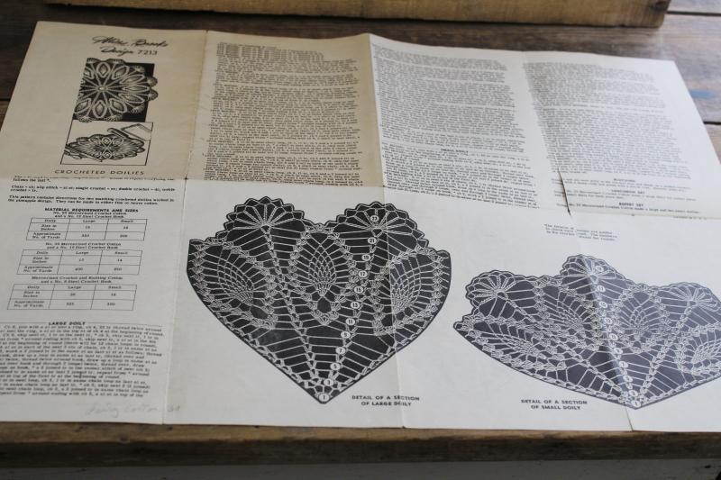 vintage crochet pattern leaflets, newspaper patterns Laura Wheeler Alice Brooks