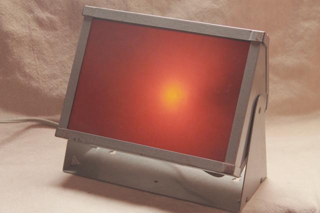 vintage darkroom safe light, industrial red lamp pivot wall mount fixture, camera photo lab equipment