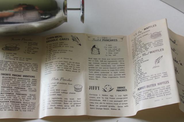 vintage doughnut maker, donut dropper w/ recipe leaflet pancakes waffles