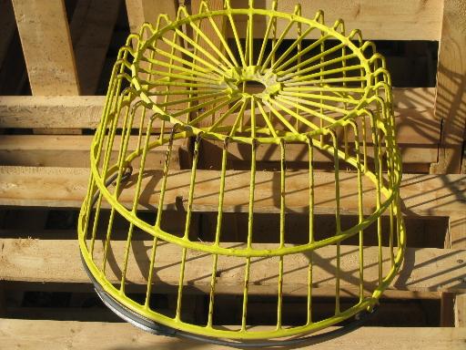vintage farm or kitchen garden produce basket, old wire egg basket