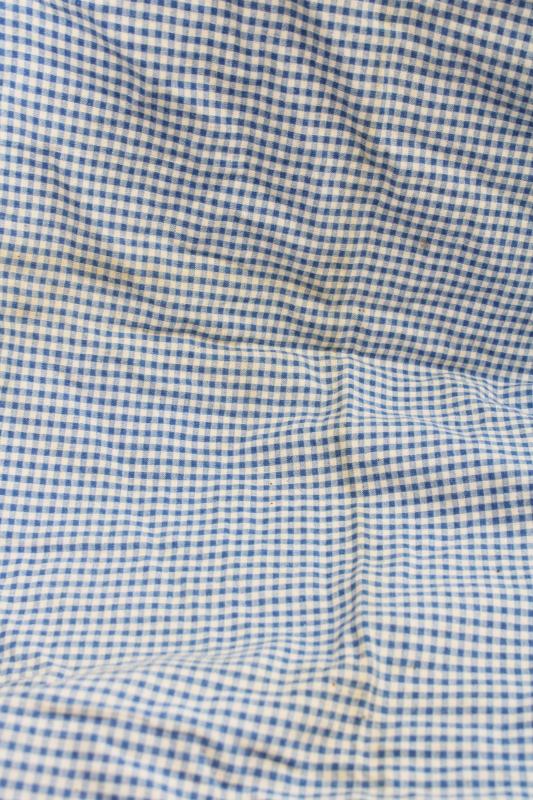 vintage feedsack w/ original stitching, dorothy blue & white gingham ...