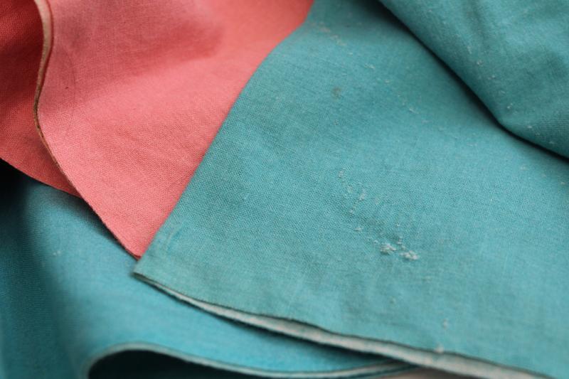 vintage feedsacks lot, whole sacks pillowcases border print cotton fabric grain bags