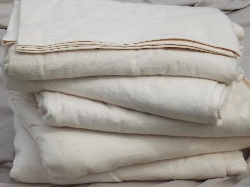 vintage flannel camp  blankets, natural unbleached cotton sheet blankets 
