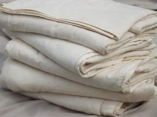 vintage flannel camp  blankets, natural unbleached cotton sheet blankets 