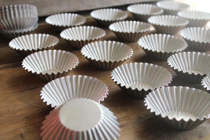 vintage fluted round mini tart pans or flan / jello molds, individual serving size