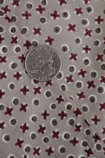 vintage foulard print poly lining fabric, silky polyester for scarves, linings