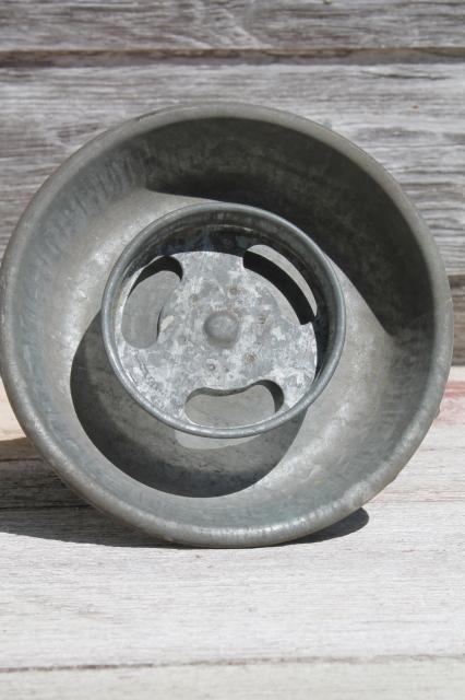 vintage galvanized zinc metal chick waterer bases for mason jar chicken water fountain