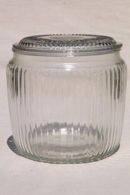 vintage glass canister, old general store counter jar for candy, peanuts or cigars