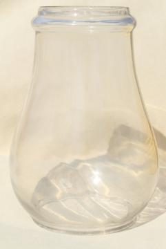 vintage glass lantern globe, replacement lamp shade for railroad or barn lantern