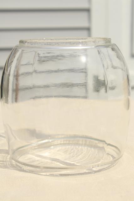 vintage glass lantern globe, replacement lamp shade for railroad or barn lantern