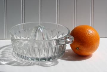 vintage glass reamer, orange juicer sized for grapefruit or oranges