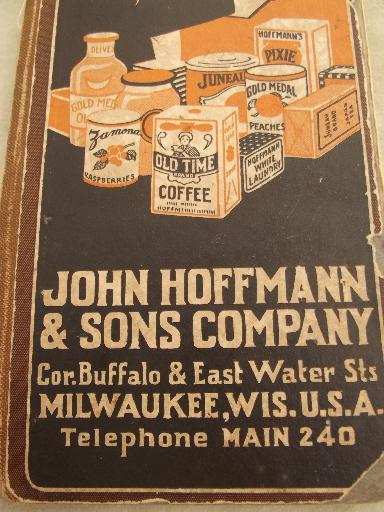 vintage grocery advertising Hoffmann, Milwaukee corner of Water and Buffalo