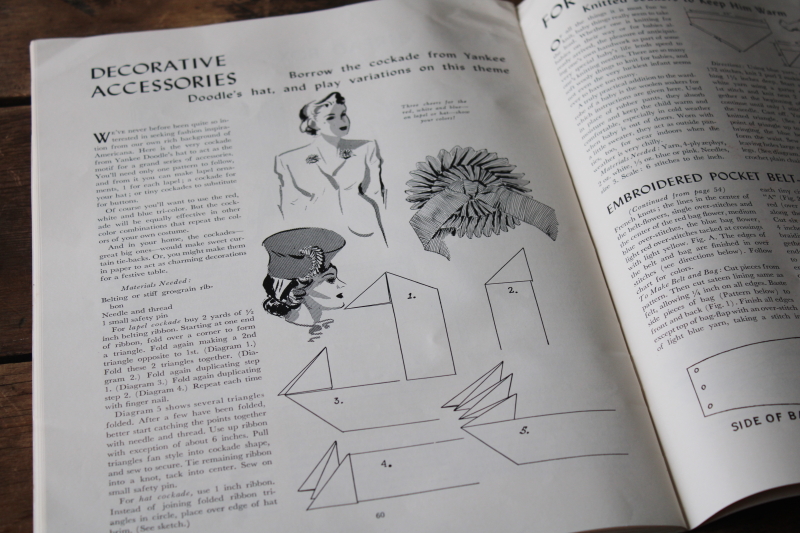 vintage handicrafts needlework book 1940 Proctor  Gamble giveaway, fashion  home decor projects