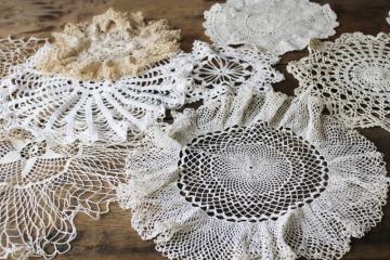X and O Vintage Lace Crochet Unusual Handmade Piece