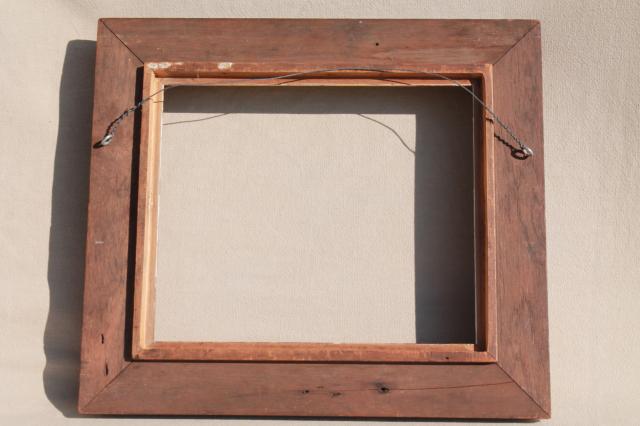 vintage hardwood mirror / picture frames for architectural moldings, empty frame lot
