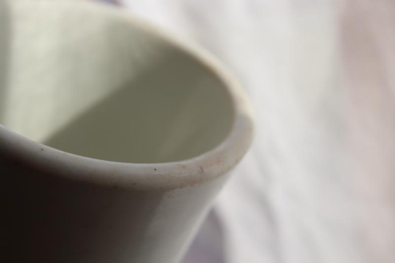 vintage heavy white ironstone china coffee mug, diner style restaurant ware