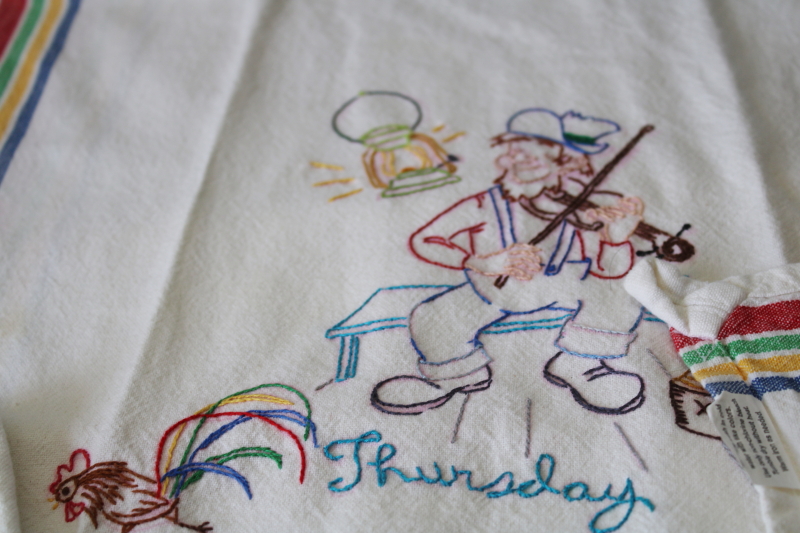 https://laurelleaffarm.com/item-photos/vintage-hillbilly-days-of-the-week-embroidered-towels-striped-cotton-kitchen-towel-set-Laurel-Leaf-Farm-item-no-wr032916-2.jpg