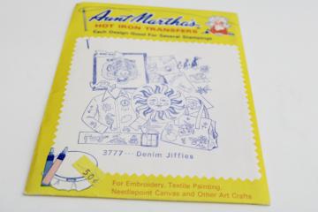 vintage Aunt Marthas iron on embroidery transfers, Colonial girls sunbonnet  Sue