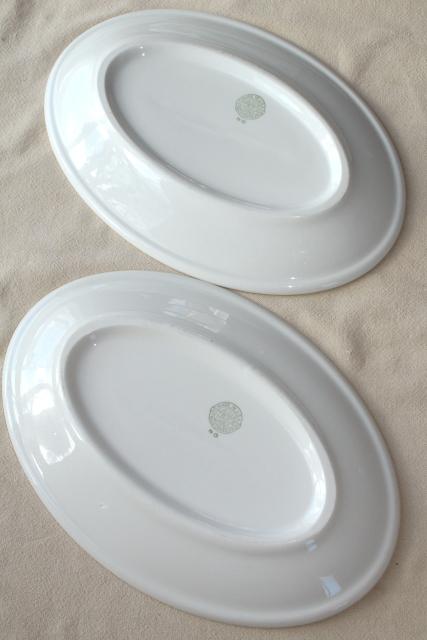 vintage ironstone china platter collection, large & small oval platters ...