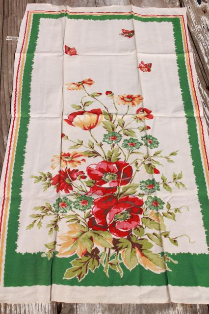 Set of 4 Vintage Wildflower Dish Towels for Kitchen Decorative 16