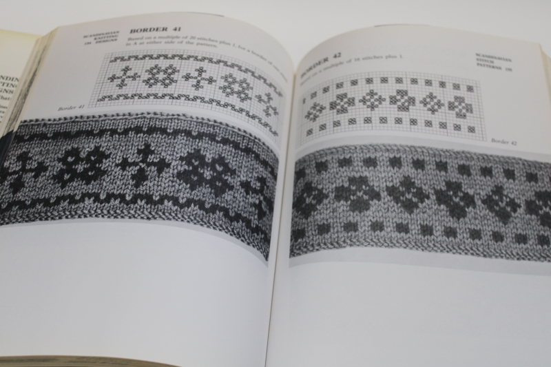 vintage knitting book charted patterns traditional Scandinavian knit