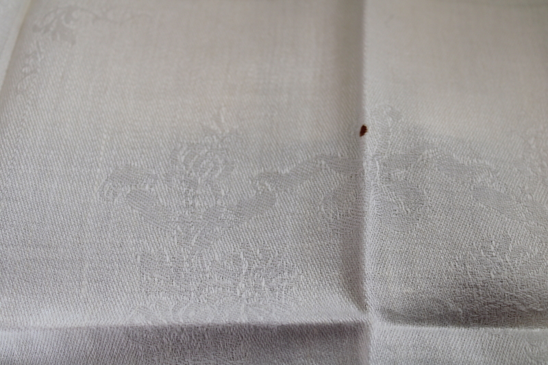 vintage linen damask dinner napkins set of 8, smooth crisp pure linen fabric
