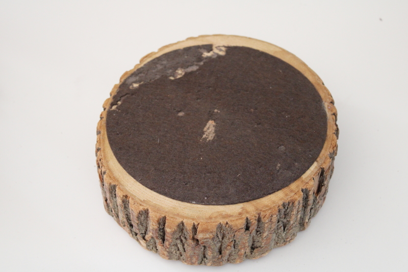 vintage live edge wood log nut bowl for rustic planter or centerpiece display