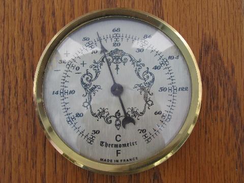vintage made in France weather station w/ meteorolgical instruments, barometer etc.