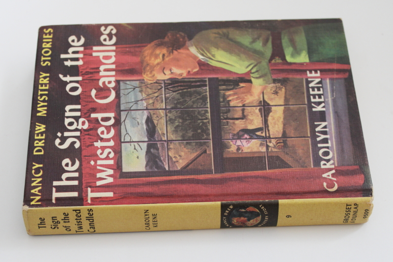 vintage matte cover Nancy Drew mystery The Sign of the Twisted Candles