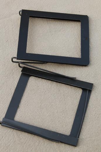 vintage metal label card holders for office file box tags, tiny signs or frames