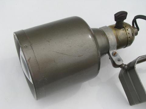 vintage mid century machine-age adjustable clamp-on work or task light