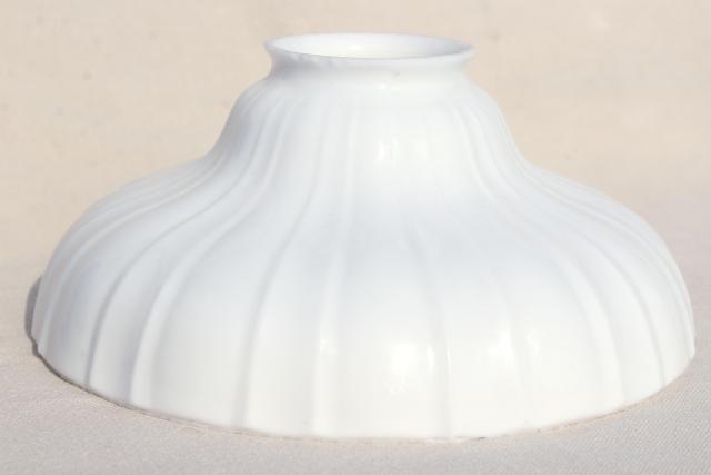 vintage milk glass lampshade or pendant light shade for industrial office or loft lighting 